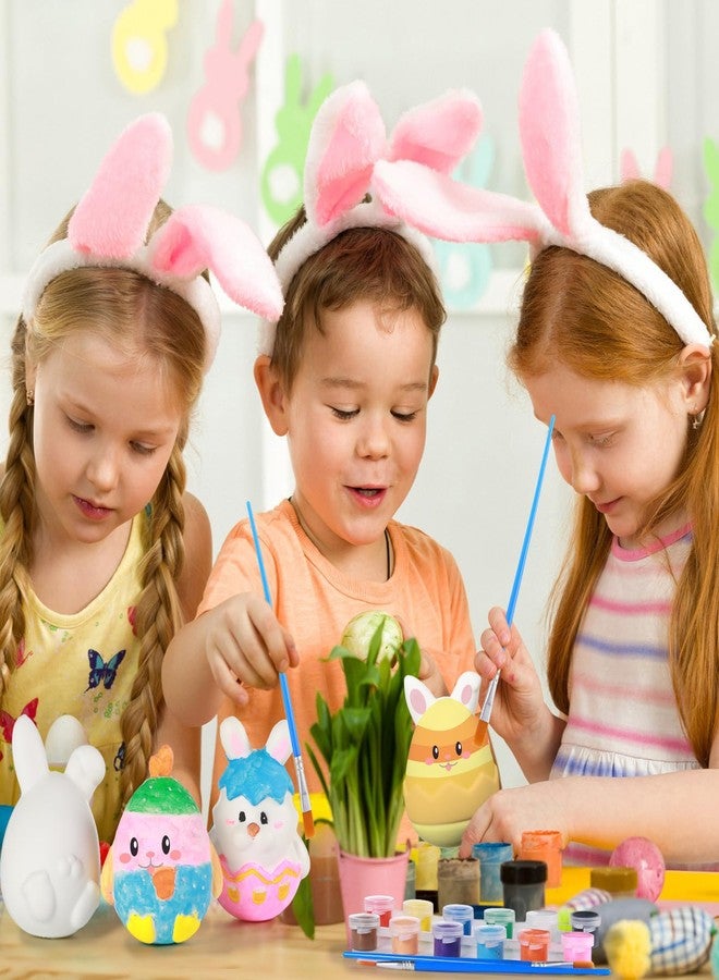 مجموعة ميني إنفلات لتزيين بيض عيد الفصح الأبيض (12 قطعة) - تتضمن ألعاب أرنب قابلة للضغط مع ألوان وفرشاة - مثالية لحشو سلال عيد الفصح، وأنشطة البحث عن البيض، وفنون الرسم، وهدايا الحفلات. - Image 4